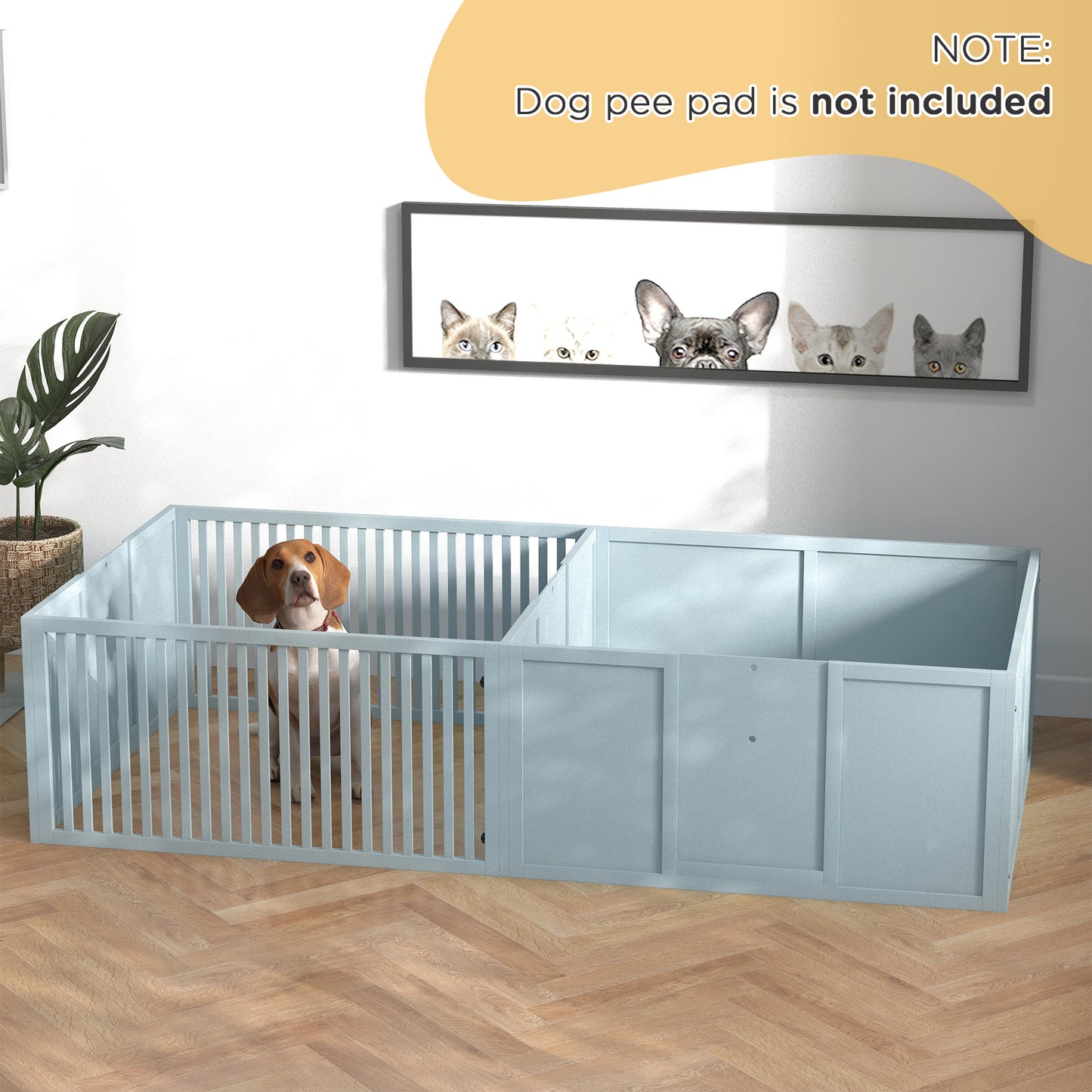 Dual-Section Dog Pen