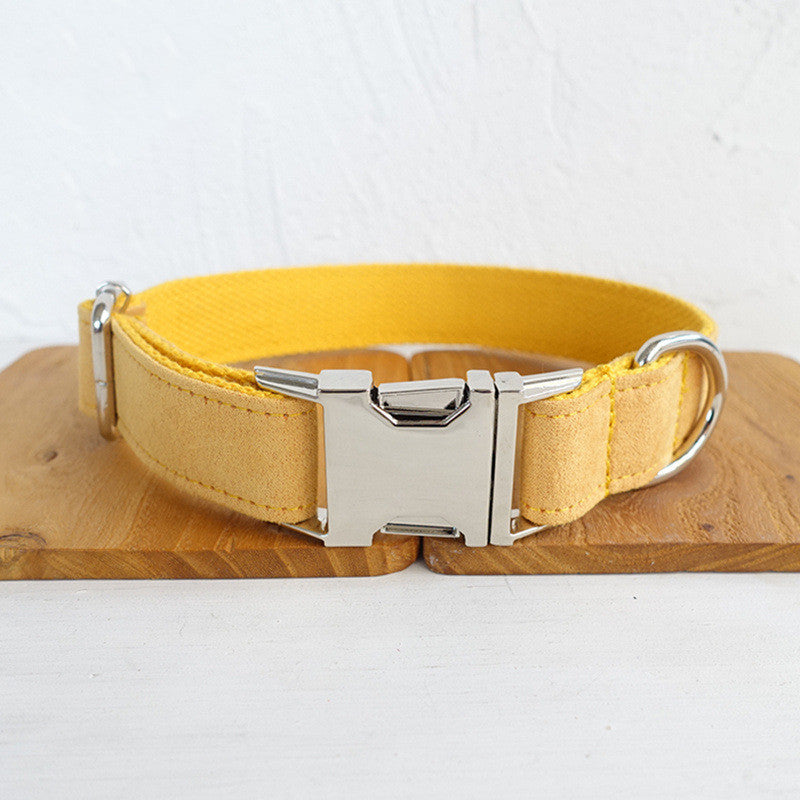 Dog Bow Tie Collar and Leash (Yellow)