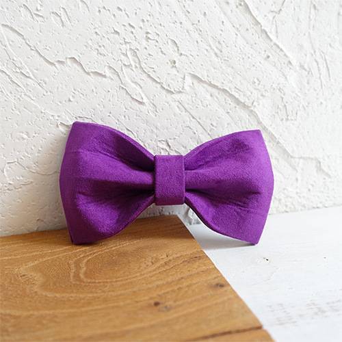 Dog Bow Tie Collar and Leash (Purple)