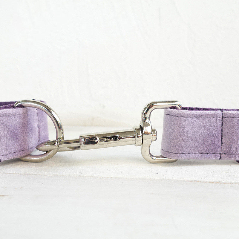 Dog Bow Tie Collar and Leash (Light Purple)