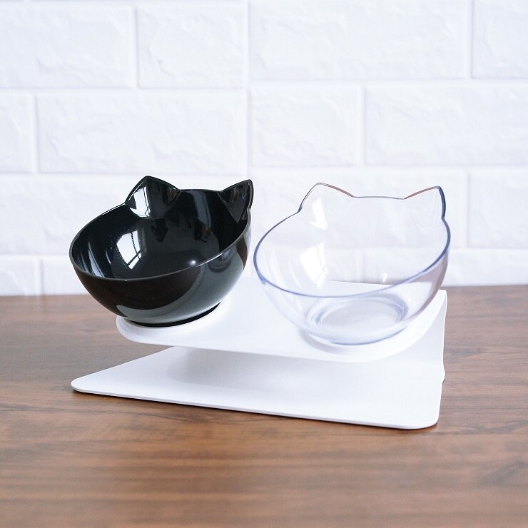 Stylish Cat Food Bowl set with cat-shaped designs, ideal for pets; easy to clean and eco-friendly. Perfect for your cats!