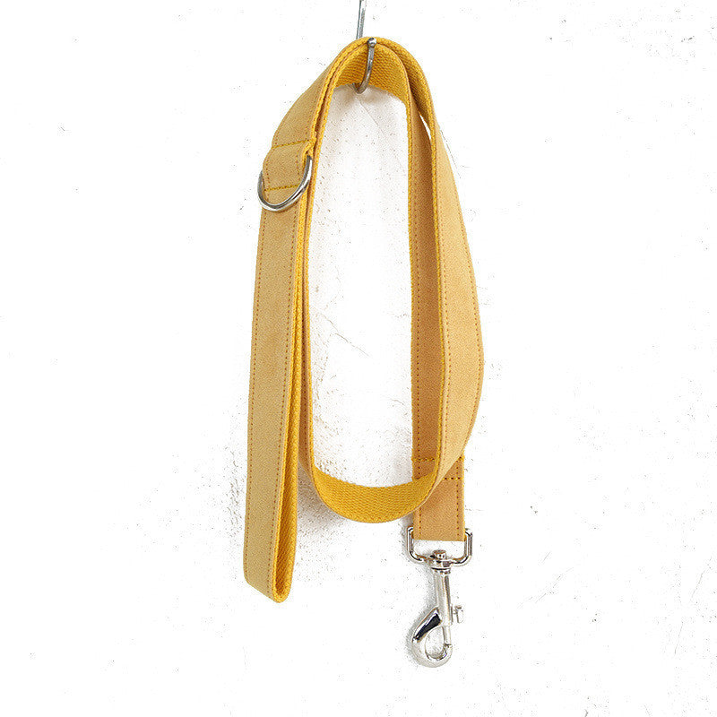 Dog Bow Tie Collar and Leash (Yellow)