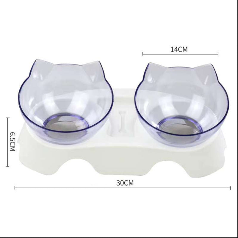 Ergonomic Cat Food Bowl with Dual Sections