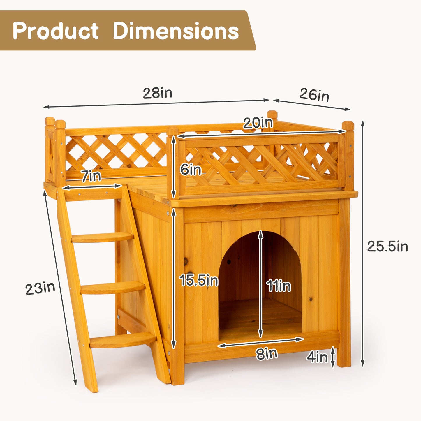 2-Story Fence With Staircase Cat House