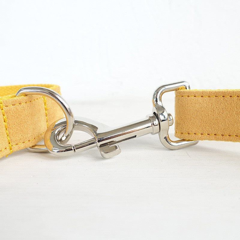 Dog Bow Tie Collar and Leash (Yellow)