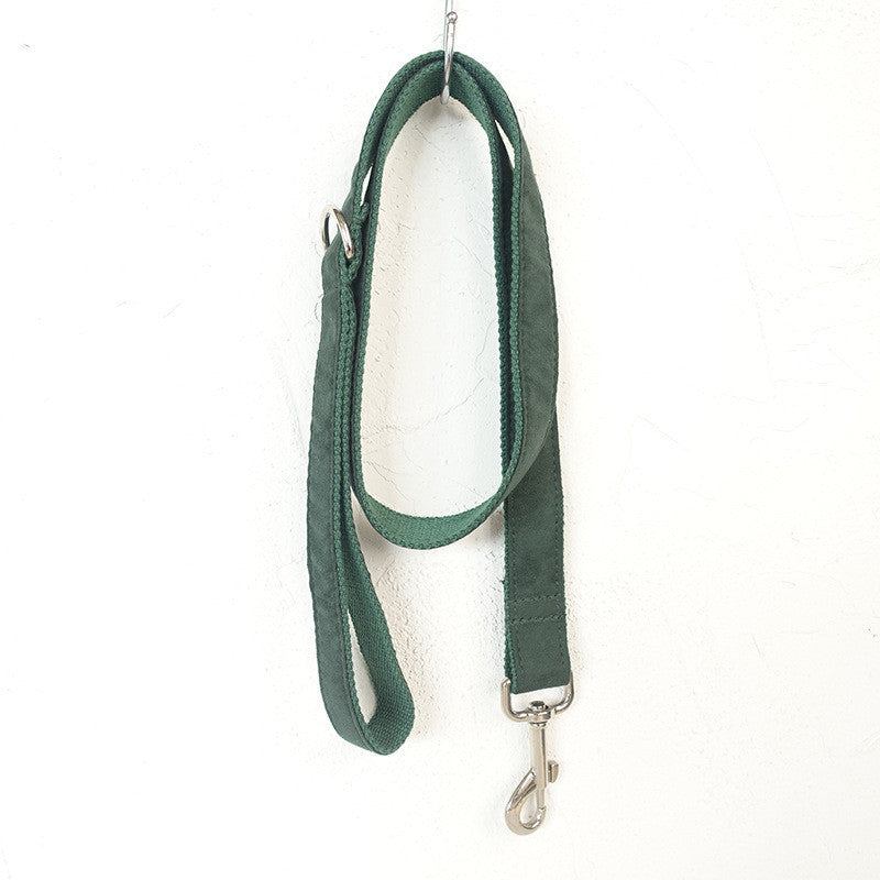 Dog Bow Tie Collar and Leash (Green)