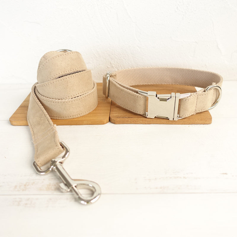 Dog Bow Tie Collar and Leash (Nude)