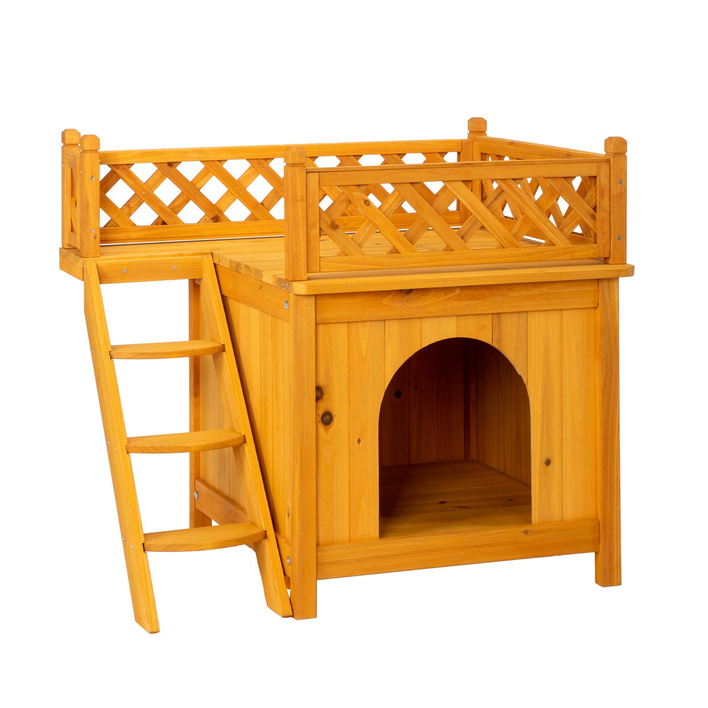 2-Story Fence With Staircase Cat House