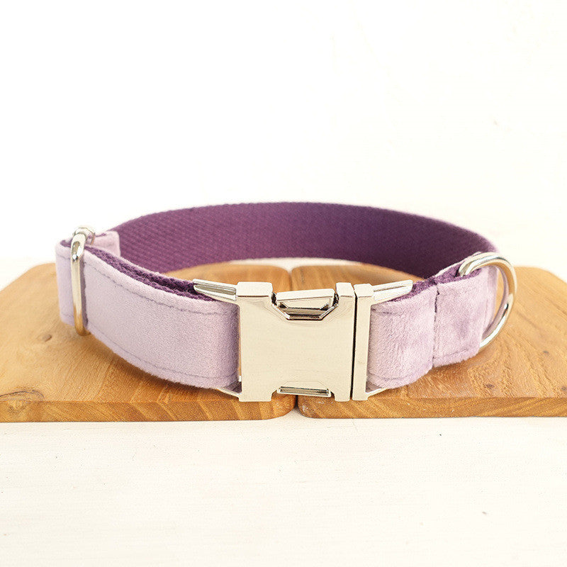 Dog Bow Tie Collar and Leash (Light Purple)