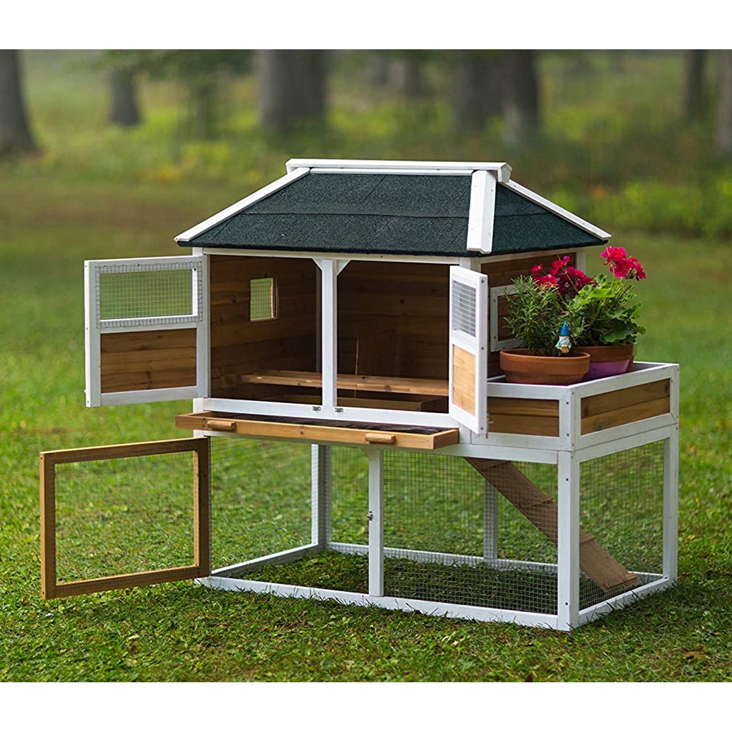 Chicken Coop with Herb Planter
