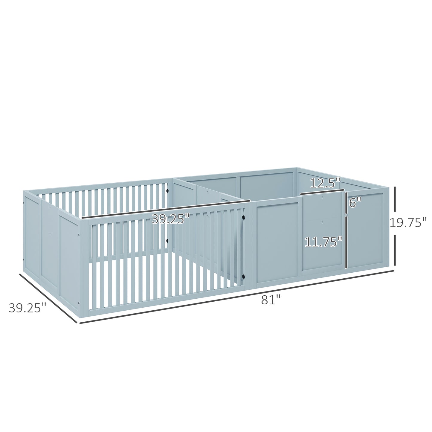 Dual-Section Dog Pen