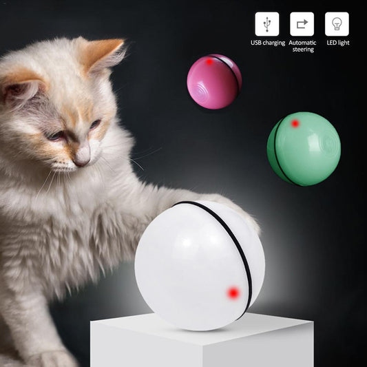 LED Laser Cat Toy Ball with Colorful Light Action